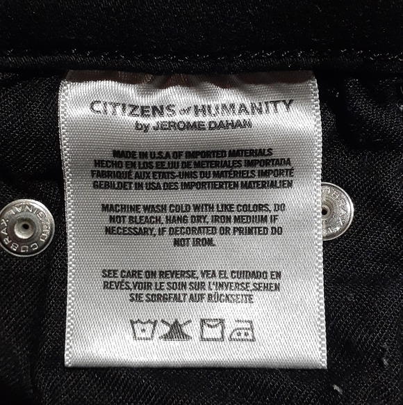 Citizens Of Humanity CoH Women's Rocket Jeans High Rise Skinny Black Size 27 - Picture 11 of 12